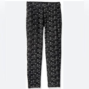 COLUMBIA girls Glacial gray black Printed Leggings fleece pants XS- 6